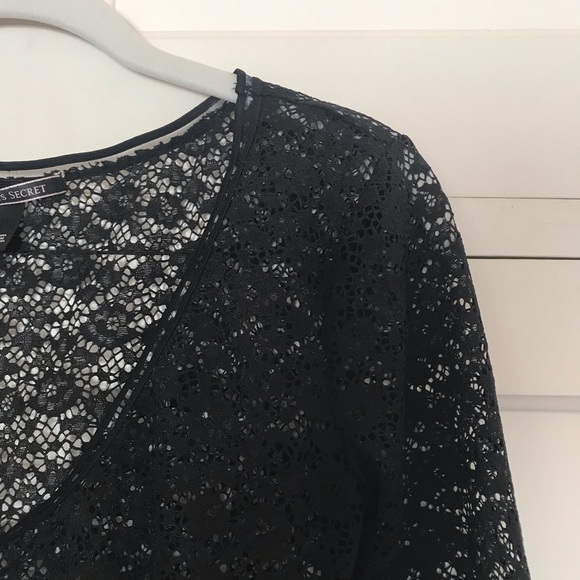 VICTORIA’S SECRET Black Floral Lace Bodysuit Small - Picture 9 of 11